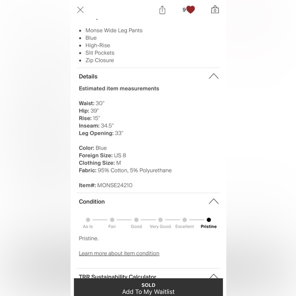 NWT Monse size 8 pants - Picture 4 of 5